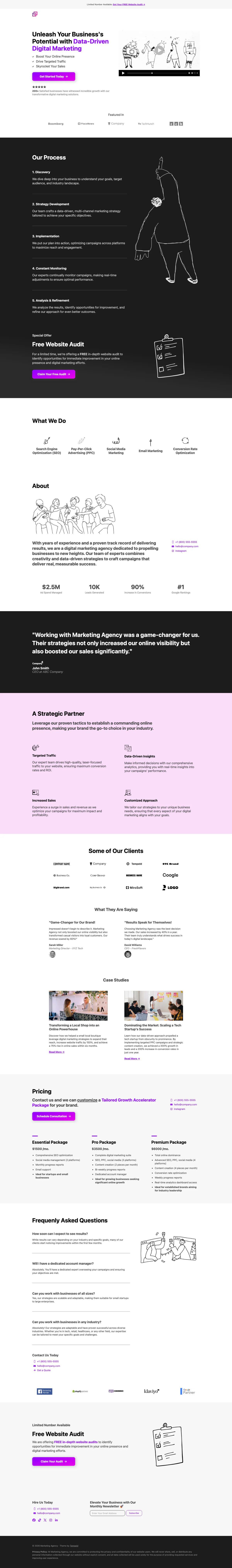 Venture - Digital Marketing Agency Carrd Template Preview