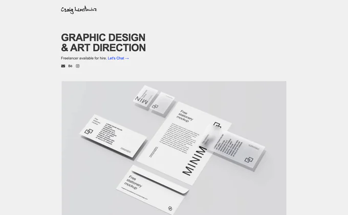 Carrd Portfolio Template