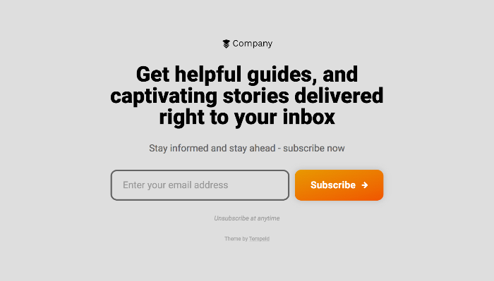 Newsletter Carrd Template