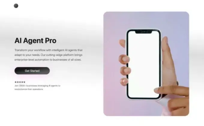 AI Agent SaaS Waitlist Template Carrd